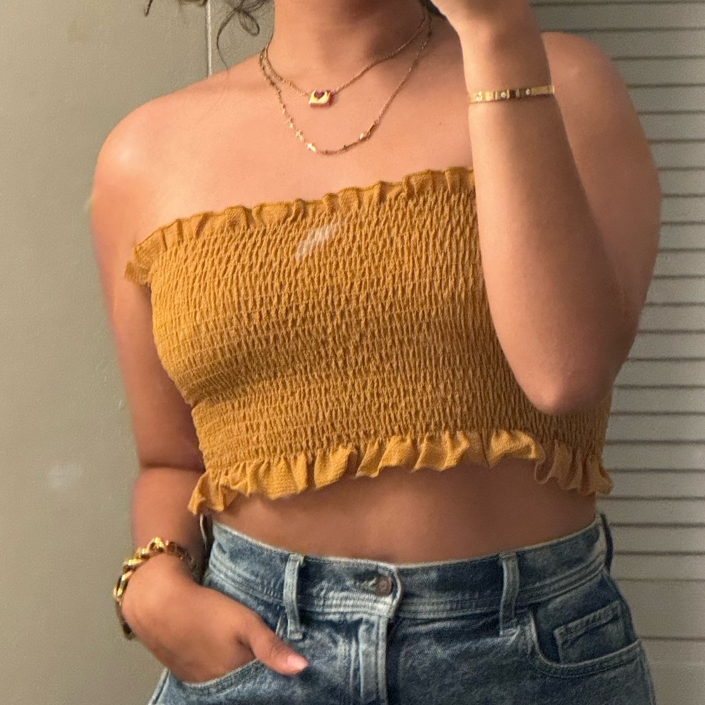 mustard tube top